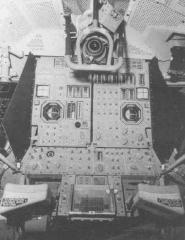 LM control panel. The AGC
is at the bottom center. Click to enlarge. LM
control panel.