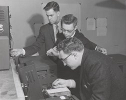 Click to enlarge. Gene and friends at Vanguard tracking
station